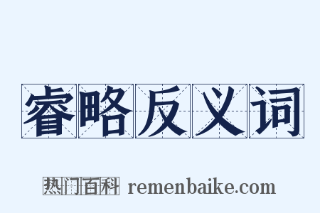 睿略反义词是什么意思的图片